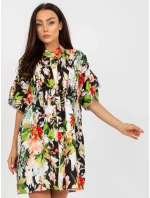 Sukienka DHJ SK czarno zielony model 21110873 - FPrice Sukienka DHJ SK czarno zielony model 21110873 - FPrice