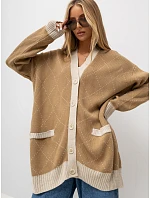 Sweter LC SW model 22556665 camelowy - FPrice Sweter LC SW model 22556665 camelowy - FPrice