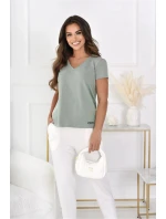 Dámská halenka s krátkým rukávem Dámská halenka s krátkým rukávem