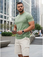 Pánske klasické svetlozelené tričko FashionStreet RX5681