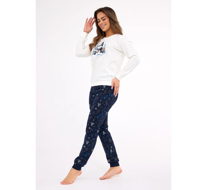 Cornette 721/427 Snowy Day long/r Christmas S-2XL dámske pyžamo