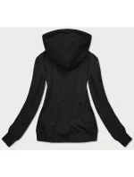 Čierna dámska športová mikina s kapucňou (N4596)