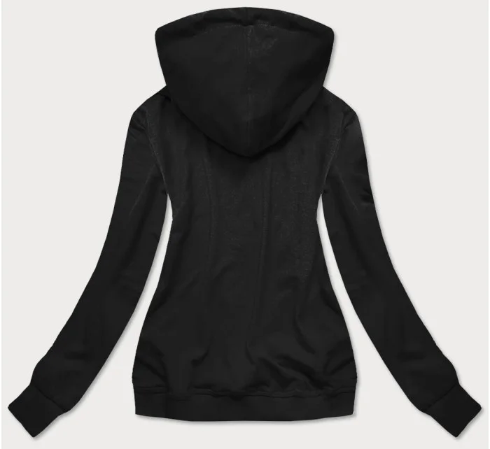 Čierna dámska športová mikina s kapucňou (N4596)