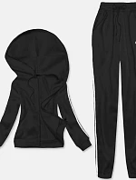 Dámska tepláková súprava - krátka mikina + nohavice čierna (YP-1107)