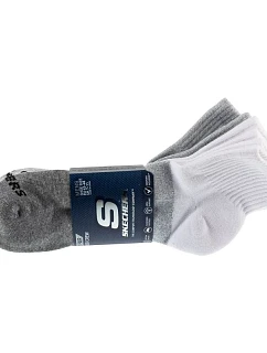 Skechers 3-balenie pánskych ponožiek Qtr Colorbloc S118998-GRY, sivé, veľkosť 43–46