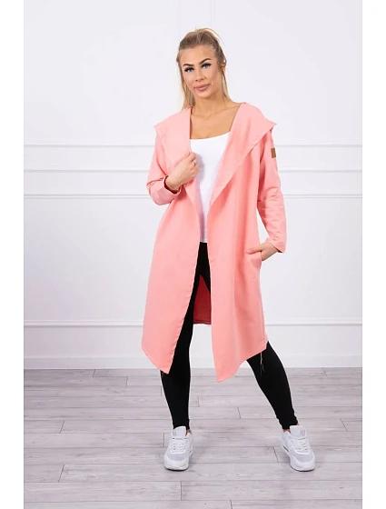 Dlouhý kabát s kapucí model 22074839 - K-Fashion