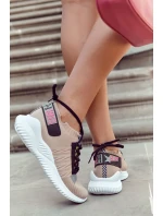 Damskie Wsuwane Sportowe Buty Sneakersy Beżowe Klayra