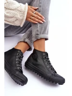 Trampki Damskie Big Star Wysokie Ocieplane Czarne EE274110 Trampki Damskie Big Star Wysokie Ocieplane Czarne EE274110