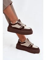 Damskie Sneakersy Na Platformie Big Star SS274356 Panterka Brązowo-Beżowe Damskie Sneakersy Na Platformie Big Star SS274356 Panterka Brązowo-Beżowe
