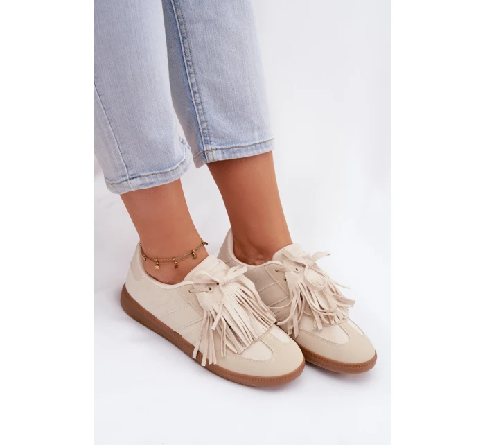 Dámské tenisky s třásněmi Béžové Dorivelle