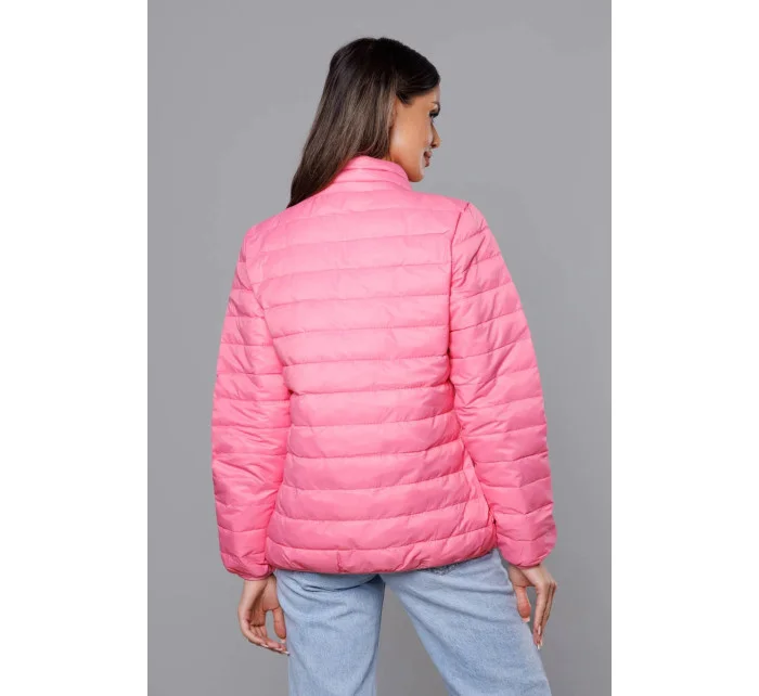 Ľahká ružová prešívaná dámska bunda (58M23037-46)
