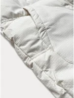 Dámska hrubšia zimná bunda zo štruktúrovaného materiálu ecru J Style (5M3251-281)