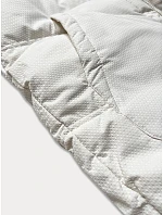 Hrubší dámská zimní bunda v barvě ecru ze materiálu model 21248436 - J.STYLE Hrubší dámská zimní bunda v barvě ecru ze materiálu model 21248436 - J.STYLE