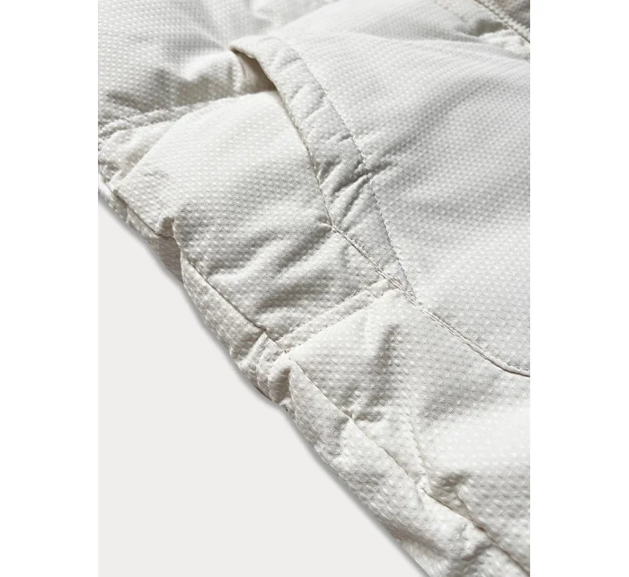 Dámska hrubšia zimná bunda zo štruktúrovaného materiálu ecru J Style (5M3251-281)