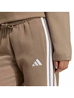 Dámské kalhoty adidas Essentials 3-Stripes Fleece Slim, béžové, KF8317