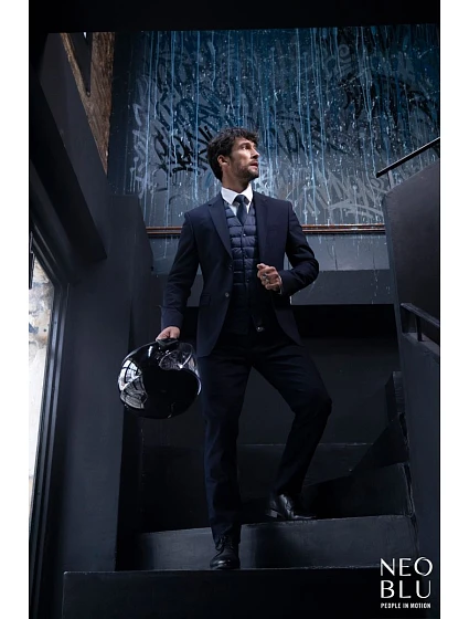 Men Pánská prošívaná vesta night blue model 22499665 - NEOBLU Men Pánská prošívaná vesta night blue model 22499665 - NEOBLU