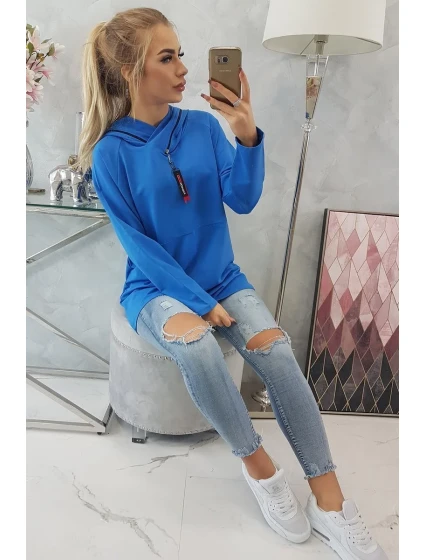 model 18745490 tunika s kapucí Oversize na zip - K-Fashion