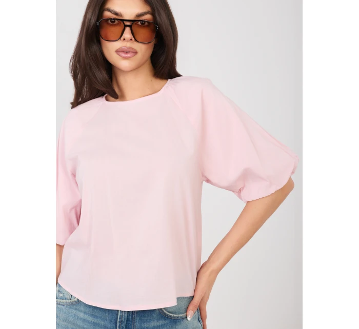 Blúzka D74515M11340A svetlo ružová