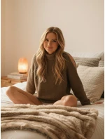 Dámský svetr béžový model 21982748 - Dstreet