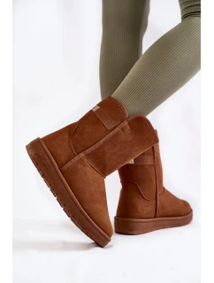 Dámské vysoké boty do sněhu Big Star KK274616 hnědé