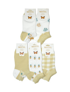 Dámske ponožky WiK Butterfly 4806 žltá 35-42