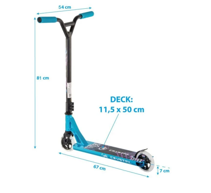 KASKADÉRSKY SKÚTER PB STUNT 110MM CRYSTAL BLUE