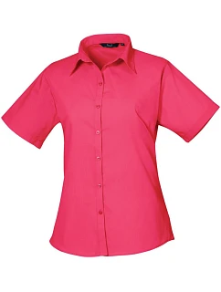 PR 302 Popelínová halenka s krátkým rukávem  pink model 22482814 - Premier