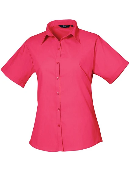 PR 302 Popelínová halenka s krátkým rukávem  pink model 22482814 - Premier