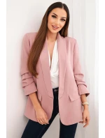 Elegantné sako s klopami tmavoružovej farby Elegantné sako s klopami tmavoružovej farby