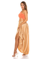Sexy Satin-Look Maxi Skirt