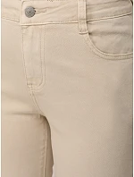 Jeansy damskie mom fit z wysokim stanem beżowe model 22123813 - FashionStreet