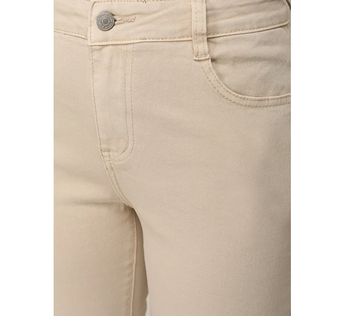 Jeansy damskie mom fit z wysokim stanem beżowe model 22123813 - FashionStreet