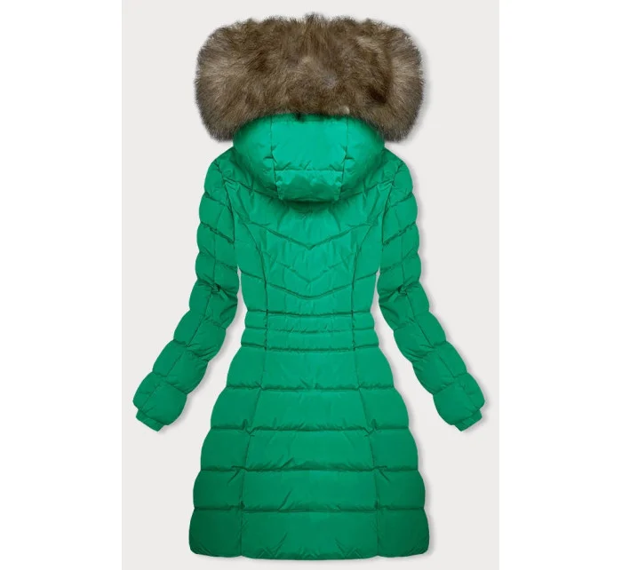Zelená péřová dámská zimní bunda model 21246019 - LHD