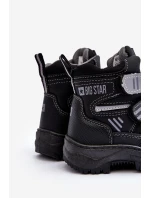 Dziecięce Ocieplane Śniegowce Na Rzepy Czarne Big Star MM374129