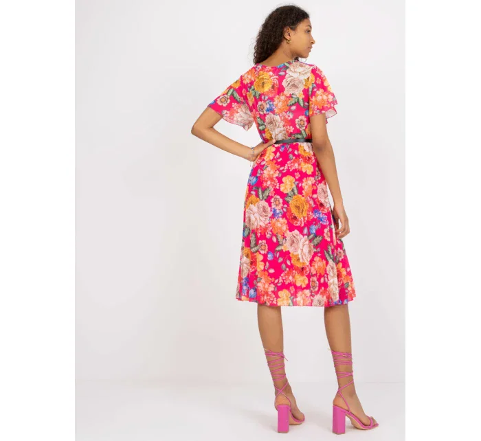 Šaty DHJ SK 13162.92 tmavo ružová