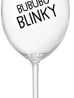 BUBUBUBLINKY - čirá sklenice na víno 350 ml