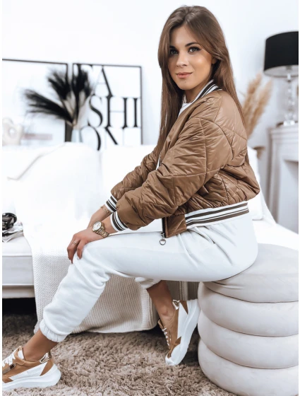 Dámska bunda BOMBER camel FashionStreet TY3431