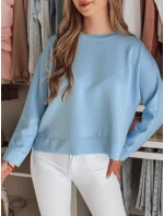 Dámská máslová halenka oversize s přívěskem modrá Dstreet model 21986131 - FashionStreet Dámská máslová halenka oversize s přívěskem modrá Dstreet model 21986131 - FashionStreet