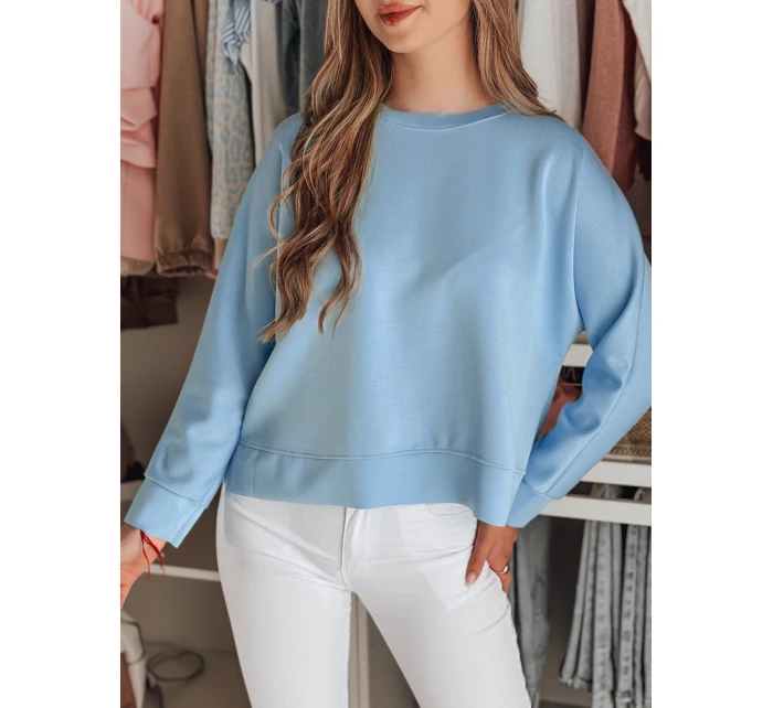 Dámská máslová halenka oversize s přívěskem modrá Dstreet model 21986131 - FashionStreet Dámská máslová halenka oversize s přívěskem modrá Dstreet model 21986131 - FashionStreet