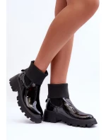 Dámské lesklé boty s černé model 20017259 - Kesi Dámské lesklé boty s černé model 20017259 - Kesi