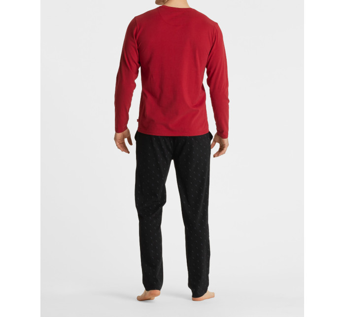 Pánske pyžamo ATLANTIC - čierne/červené