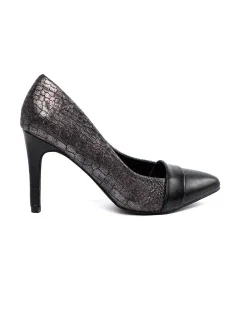 Krásne čierne lodičky na ihlovom podpätku