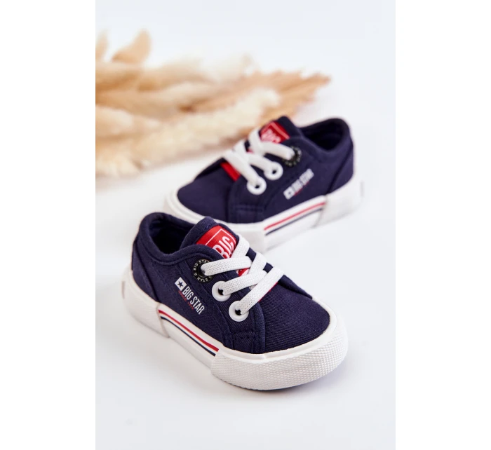 Dziecięce Niskie Trampki Big Star JJ374163 Granatowe