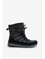 Dámské šněrovací boty do sněhu Progress model 21677045 Černé - Boto Dámské šněrovací boty do sněhu Progress model 21677045 Černé - Boto