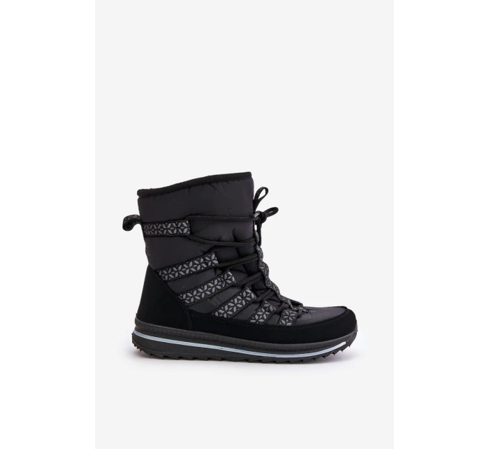 Dámské šněrovací boty do sněhu Progress model 21677045 Černé - Boto Dámské šněrovací boty do sněhu Progress model 21677045 Černé - Boto