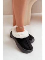 Kapcie Damskie Z Futerkiem Czarne Zinntia