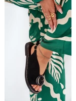 Płaskie Sandały Z Ozdobą Czarne Haliones Płaskie Sandały Z Ozdobą Czarne Haliones