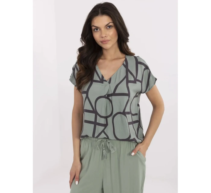 Blúzka D73771M11171D khaki farba