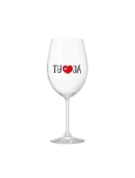 TY A JÁ - čirá sklenice na víno 350 ml