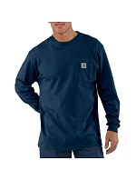 Tričko Carhartt Heavyweight s model 22343295 dlouhý rukáv, tmavě modré - No name Tričko Carhartt Heavyweight s model 22343295 dlouhý rukáv, tmavě modré - No name